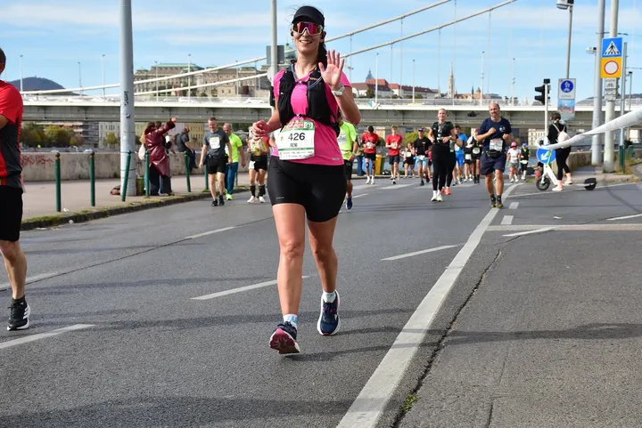 Budapest Spar maraton az Erzsébet hídon.